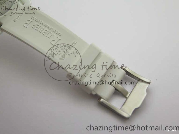 40mm 5GF Best Green Dial White Edition Submariner Strap White Ceramic Rubber SA3135 on 0209